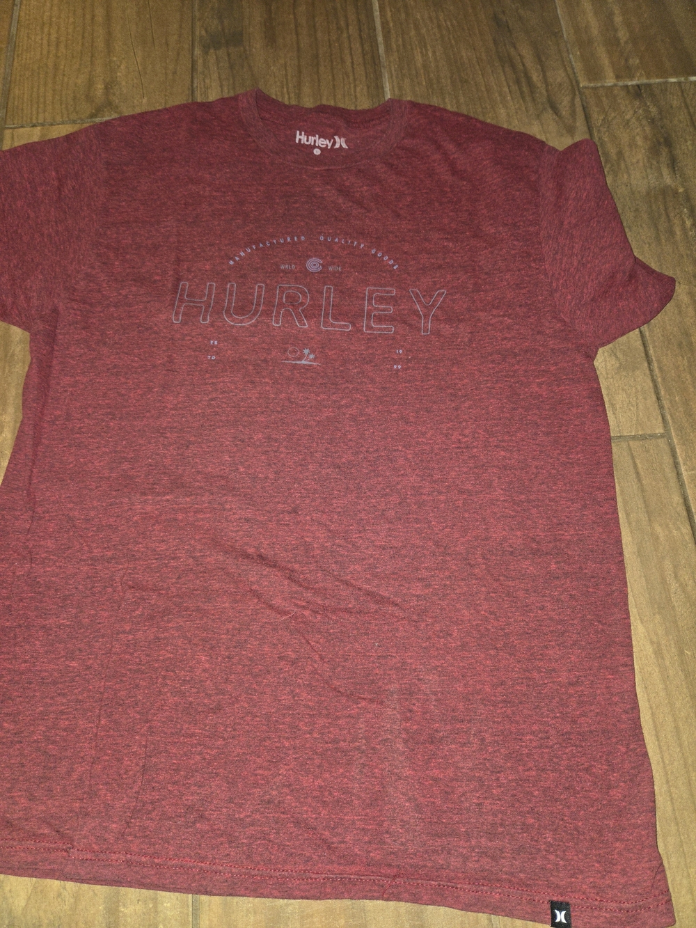 Hurley Men’s Heathered Red Logo Tee